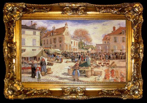 framed  Ludovic Piette The Market Outside Pontoise Town hall, ta009-2